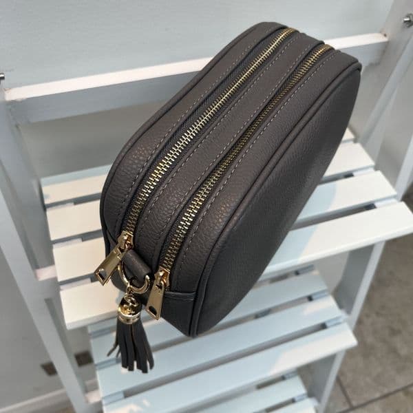 SPECIAL OFFER: Faux leather two compartment tassel bag - various colours