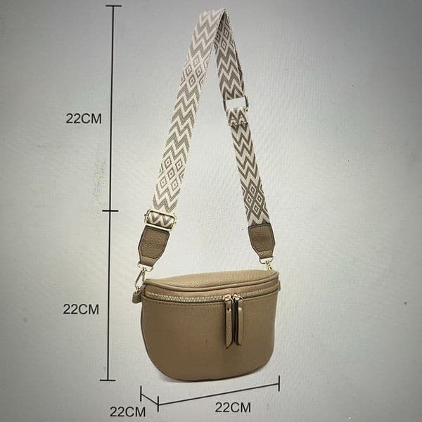 SPECIAL OFFER: Gorgeous crossbody bag with patterned bag strap- various colours