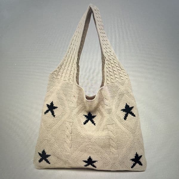 Special Offer: Knitted star tote bag - various colours