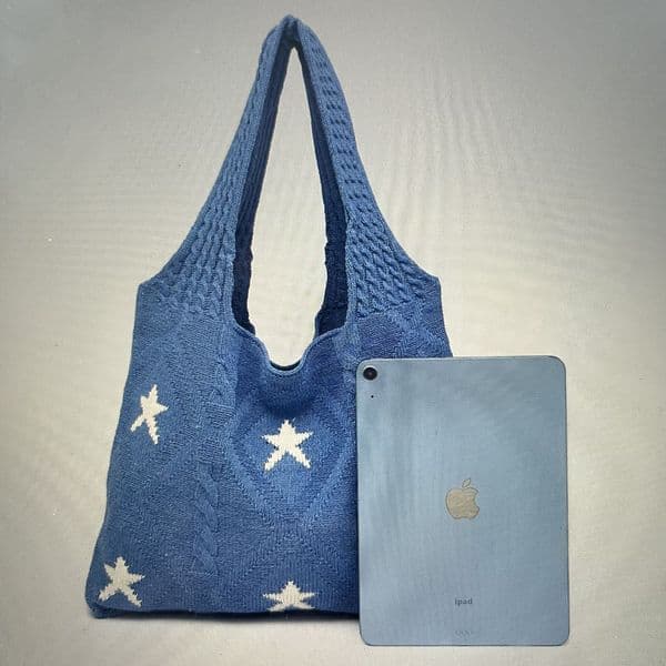 Special Offer: Knitted star tote bag - various colours