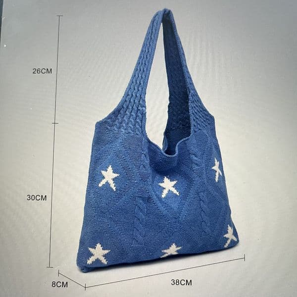 Special Offer: Knitted star tote bag - various colours