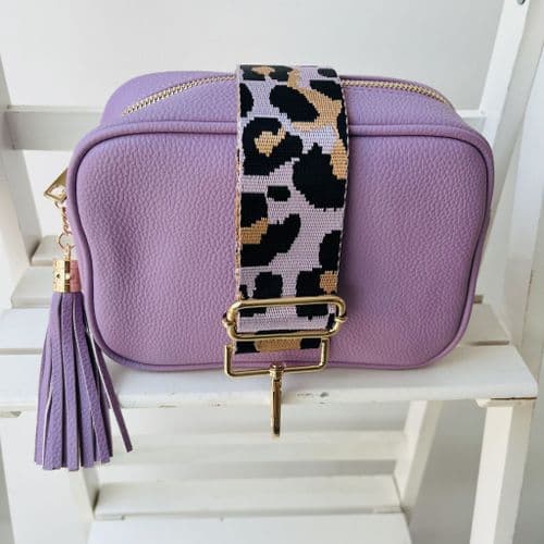 SPECIAL OFFER: Lilac faux leather tassel bag & bag strap