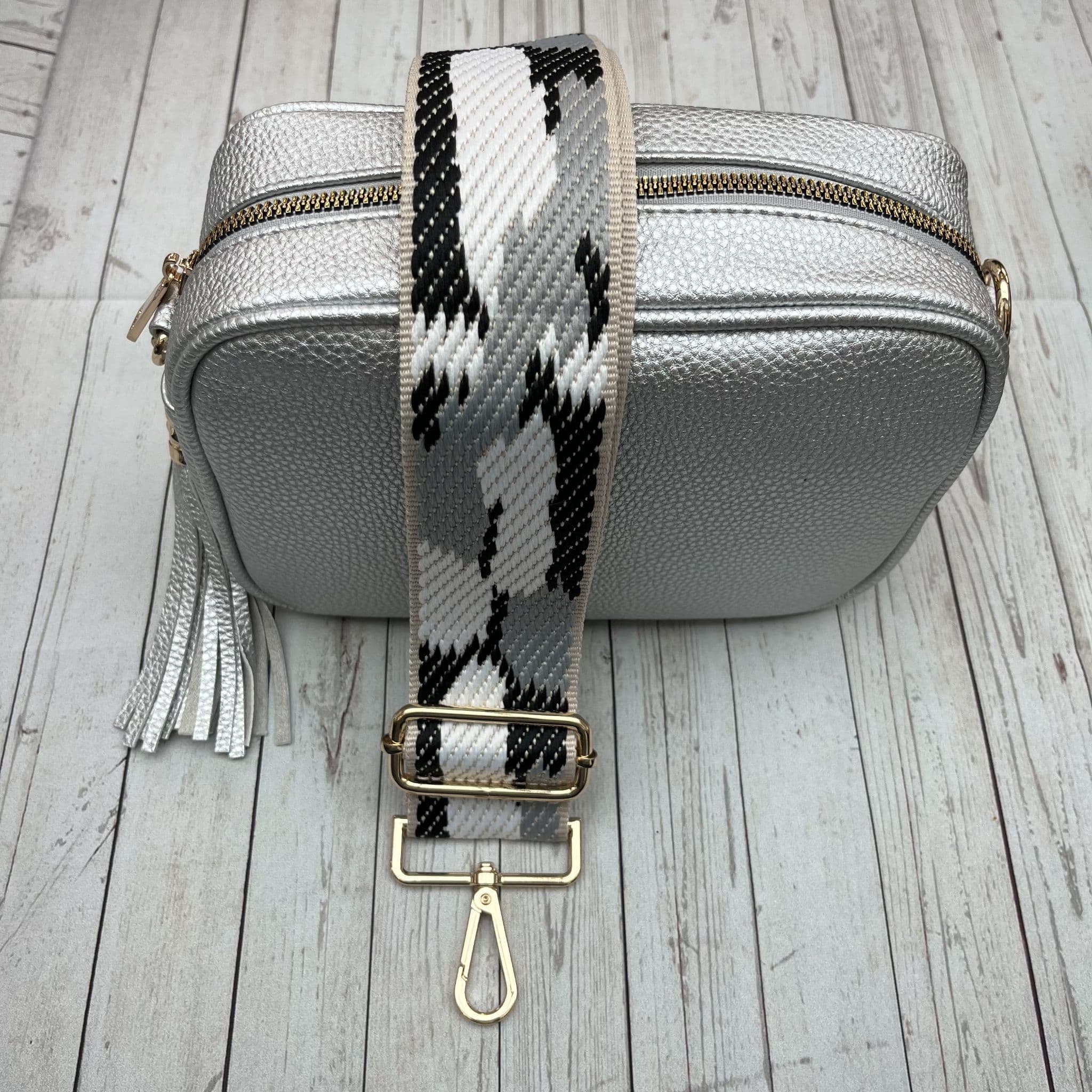 Silver bag strap outlet
