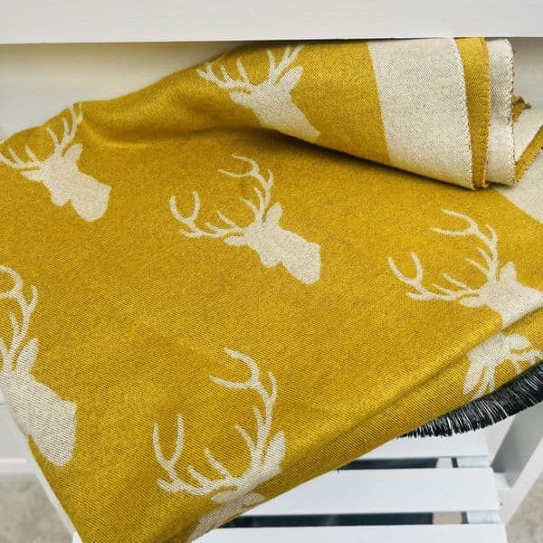 SPECIAL OFFER: Reversible stag design wrap / scarf  - various colours