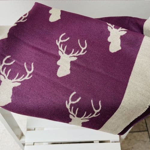 SPECIAL OFFER: Reversible stag design wrap / scarf - various colours