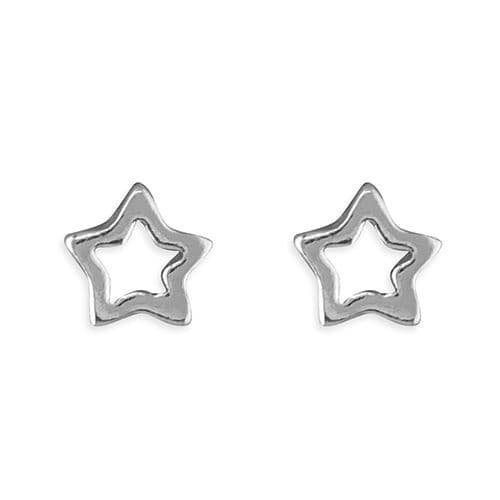 Star outline earrings