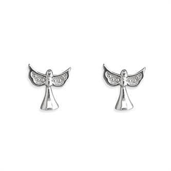 Sterling silver angel earrings