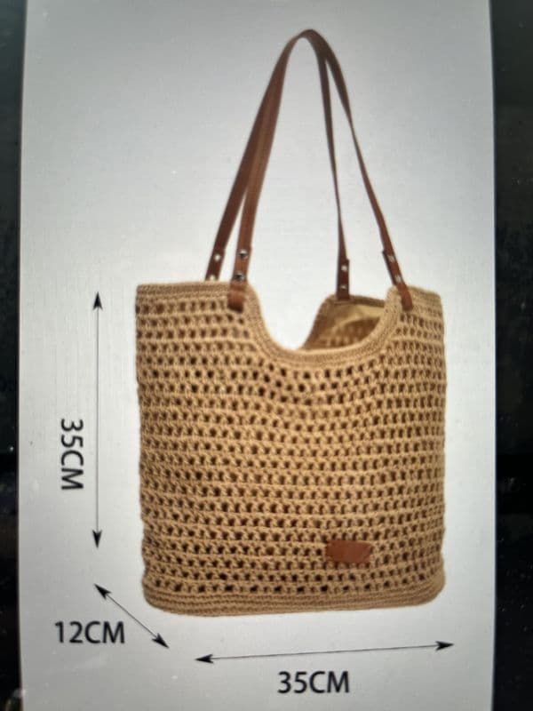 Summer cotton cable knit tote - various colours