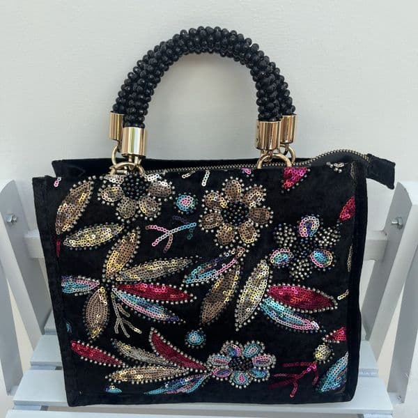 Vintage inspired velvet bag