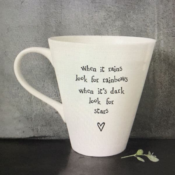 When it rains look for rainbows - gift mug