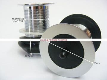 1-1/4" Solid Sink Waste c/w Black Plastic Plug