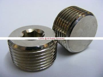 1" BSP Nickel Plate Recessed Plug - Bespoke Part