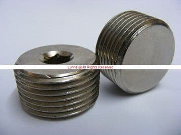 3/4" BSP Nickel Plate Recessed Plug - Bespoke Part