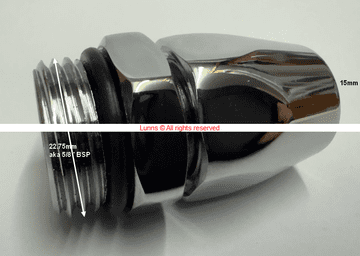 5/8" BSP x 15mm Chrome Male Iron Adaptor (5/8Inchx15mm) - Bespoke part