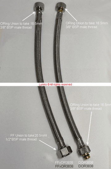 ABA Braided Inlet Cistern Hose - Bespoke Part