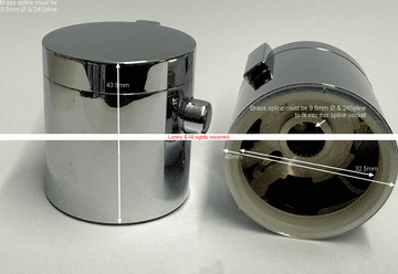 ABA-H V32 Flow Handle for Bar Pattern Showers for 9.5x24 Spline UOL1-6 - Bespoke Part