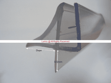 ABA Nukta N-R52 6mm Offset Drop Bath Screen Seal 780mm - Bespoke Part