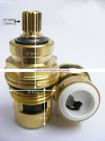 ABI N Series Half Turn Ceramic Disc Valve Cartridge A54200 AL26 - Bespoke Part