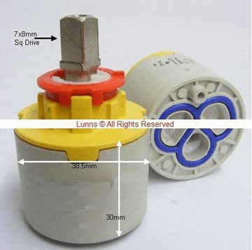 Abi WHITE 38.5mm Single Peg Tap Valve Cassette B5432068711 C7