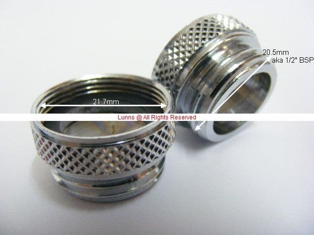 Abiante Knurled Sink Mixer Spout Adaptor M22x1/2