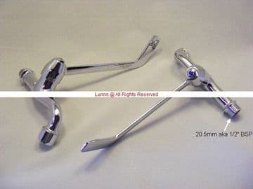 Abiante Long Lever Bib Taps Chrome Pair - Bespoke Part