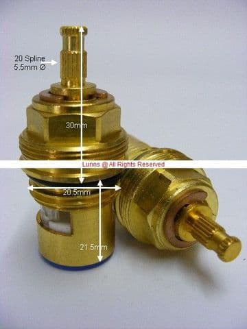 Abiante NF 1/2" Ceramic Disc Cartridge (Pair) AL29-8 - Bespoke Part