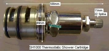 Adams SH1000 2 Ring Thermostatic Shower Cartridge Gold - Bespoke Part