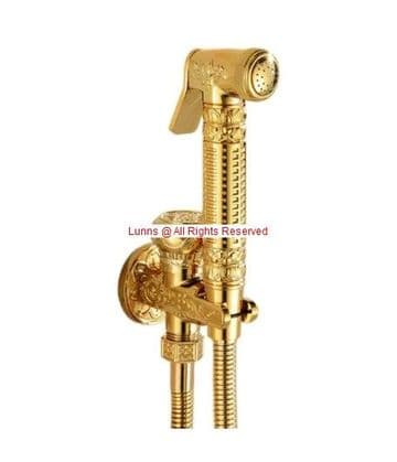 Albacor Etched Luxury Bidet Douche On/Off Valve & Handset Gold - Bespoke Part