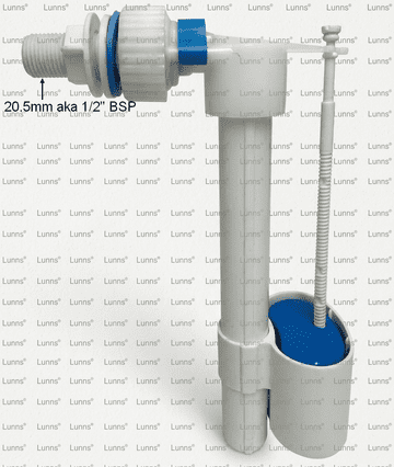 Albacore 1/2P Kidney Side Inlet Plastic Tail Float Valve MR6 - Bespoke Part