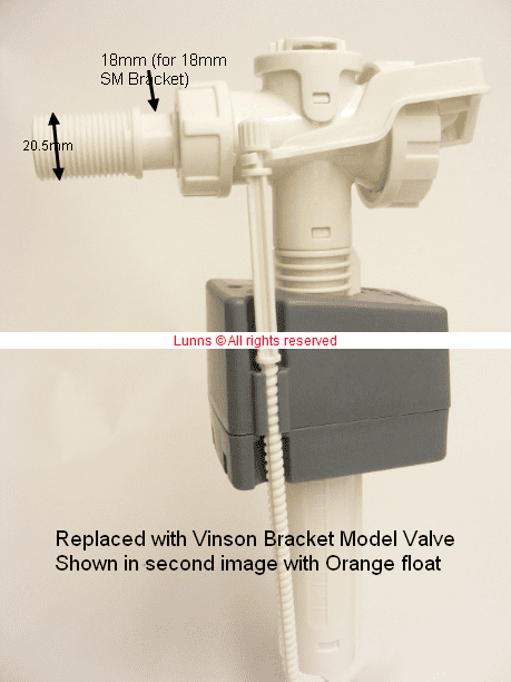Albacore WDI  Bracket Model Inlet Float Valve A54WU87LI11N EDRRR - Bespoke Part