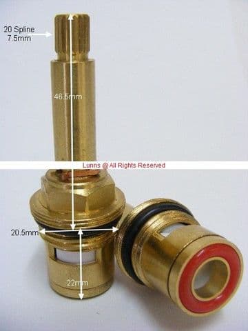 Albacore68 DTF 2046 Tall Boy Cartridge Valve Pair T20-61E46 (T20111)- Bespoke Part