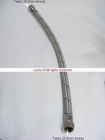 All In One WC Cistern Inlet Hose Tap Tail M10/12x20.5mm aka MTTx1/2" BSP 500mm