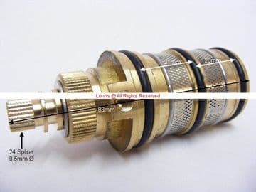 Allips 3 O Ring Thermostatic Grub Screw Shower Cartridge GRUB SC8A Bespoke Part