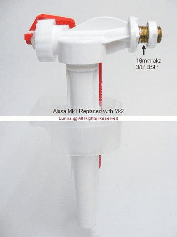 Alosa 3/8" Mk2 Inlet Float Valve - Red Arm - Bespoke Part