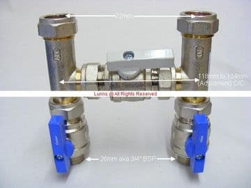 Amur Water Softener By-Pass Valve Kit 22mm - Bespoke Part