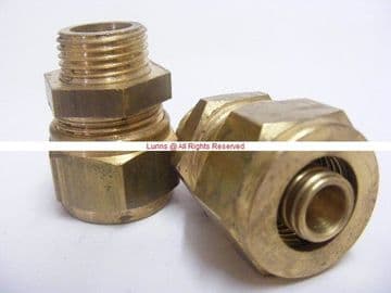 Antler 18mm Brass Compression 1/2" Male Str for 2mm Wall Plastic MLP/Pex Pipe Bespoke Part