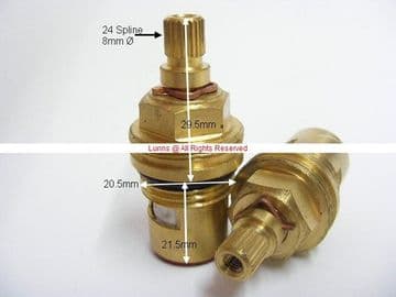 Aqafix 1/2in x 24 Spline D54CDV24 Ceramic Disc Cartridges AL7-7 Pair