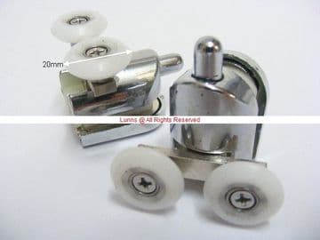 Aquabay Bottom Twin 20mm Roller Kit Chrome Pin A54124V2 Pair ALD8 - Bespoke Part