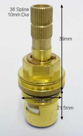 Aquamasion Half Turn Ceramic Disc Cartridge 36 Spline Mamoli 19W LOCAL1 - Bespoke Part