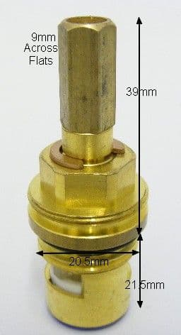 Aquamasion Half Turn Hex Top Ceramic Disc Cartridge Mamoli 19W-H LOCAL1 - Bespoke Part