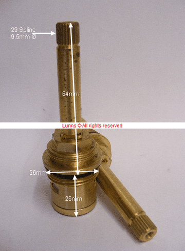 ARC BB 9.5mm 3/4 Tall Boy 642626 Shower Cartridge T24-28A - Bespoke Part