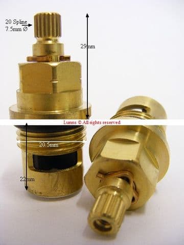Archer29 1/2" Lever Tap NST Ceramic Disc Plain Cartridge Valve Pair T20-4 (RIKT2 ) - Bespoke Part