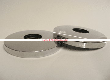 Aspen 15mm Chrome Metal Pipe Shrouds/Covers PKITEX - Bespoke Part