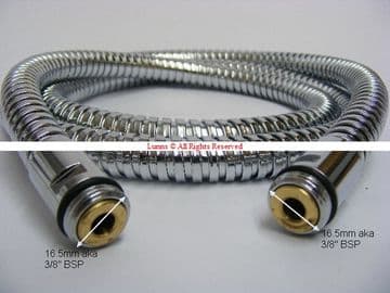 Aston Matthew Novara Mk2 3/8" Malex3/8" Male 1500mm Chrome Shower Hose UOL6X8 - Bespoke Part