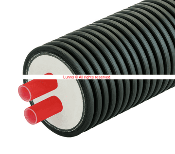 Austroflex 125mm OD Pre Insulated Pipe with two 25mm Pipes & 4 Fittings & 2 Caps- Bespoke Order