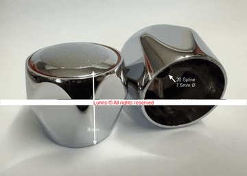 Avanti 20 Spline Handles Chrome Pair DAF54 (for T20-7 Valve)