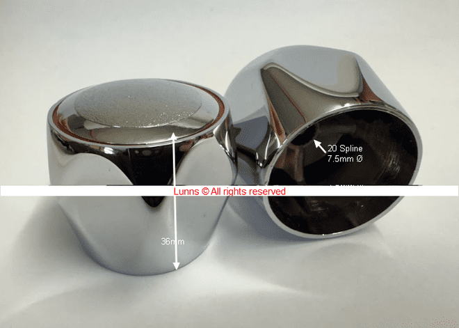 Avanti 20 Spline Handles Chrome Pair DAF54 (for T20-7 Valve)