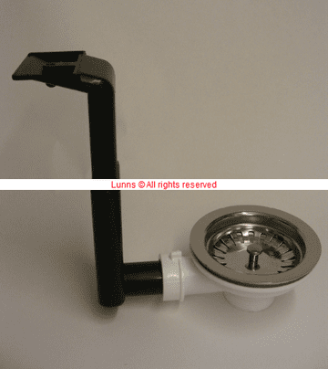 B&Q Blade Basket Strainer Waste cw 90 Rectangular Drainer Overflow Connection MR5 -  Bespoke Part
