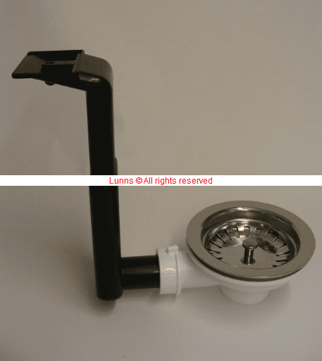 B&Q Blade Basket Strainer Waste cw 90 Rectangular Drainer Overflow Connection MR5 -  Bespoke Part