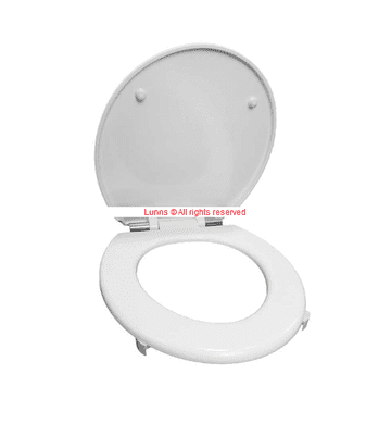 Baltic SC WC Seat & Lid c/w Stab Buffers White - Bespoke Part